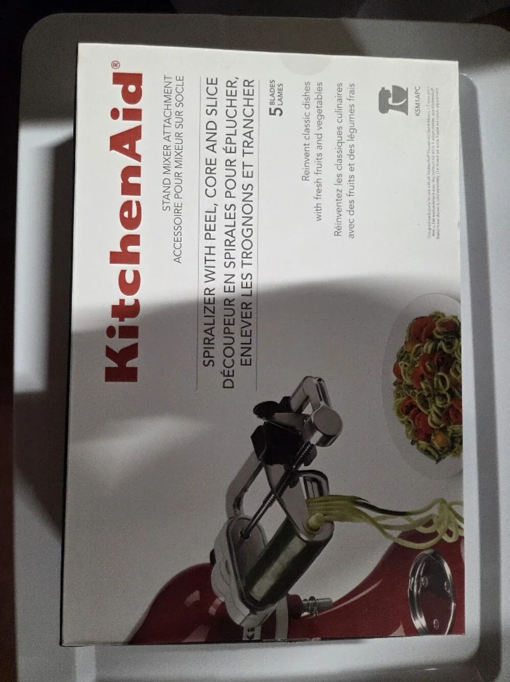 KitchenAid Spiralizer Attachment - Chrome and Red Logo